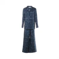クリスチャンディオール ゾディアック シルク セットアップ 21SS ネイビー ＡＢランク