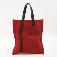 エルメス ポタモスカバスGM キャンバス×レザー レッド×ブラック