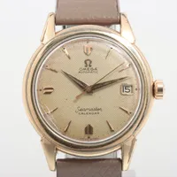オメガ シーマスター カレンダー 14K×社外革 AT シャンパン文字盤 ＢＣランク