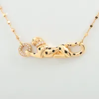 カルティエ パンテール ドゥ カルティエ ダイヤ 色石 ネックレス 750(YG)