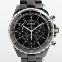 シャネル J12 クロノグラフ H0940 SS×CE AT 黒文字盤
