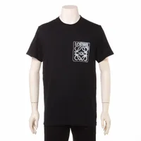 ロエベ アナグラム コットン Tシャツ S ブラック ＡＢランク