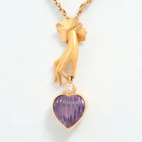 カレライカレラ アメジスト ダイヤ ネックレス 750(YG)