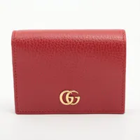 グッチ GGマーモント 456126 レザー 財布 レッド ＡＢランク