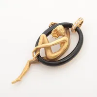 カレライカレラ ダイヤ 色石 ネックレストップ 750(YG)