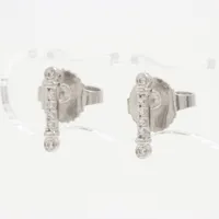 ティファニー フルールドリス ステム ダイヤ ピアス Pt950
