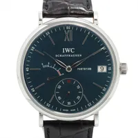 IWC ポートフィノ ハンドワインド 8DAYS IW510106 SS×革 手巻き 青文字盤 ＡＢランク