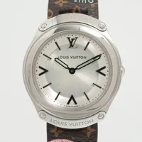 ヴィトン フィフティファイブ Q6J00 SS×革 QZ シルバー文字盤