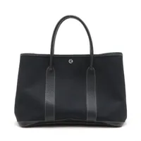 エルメス ガーデンパーティ38 MM ブッフル×トワルオフィシエ ブラック シルバー金具