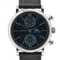 IWC SS×革 AT 青文字盤 Ａランク