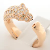 カルティエ パンテール ドゥ カルティエ ダイヤ エメラルド リング 750(PG) 48