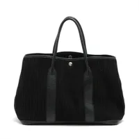 エルメス ガーデンパーティ38 MM フェルト×レザー ブラック シルバー金具