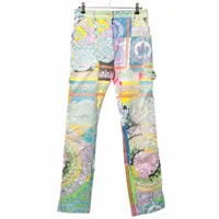 ヴェルサーチ メデューサ コットン×ポリウレタン パンツ 19年 25 マルチカラー