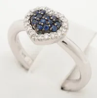 ポンテヴェキオ サファイア ダイヤ リング K18WG