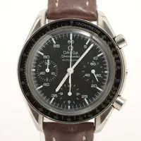 オメガ スピードマスター 3510.50 SS×社外革 AT 黒文字盤