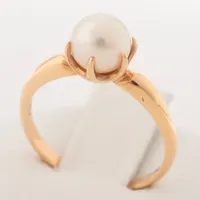 4℃ パール リング K18(YG) 約6.0mm