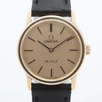 オメガ デヴィル GP×社外革 手巻き シャンパン文字盤