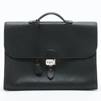 エルメス サックアデペッシュ38 トゴ ブラック シルバー金具 Aランク