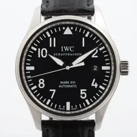 IWC マーク16 IW325501 SS×革 AT 黒文字盤