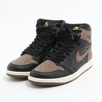 ナイキ AIR JORDAN 1 RETRO HIGH OG レザー ハイカットスニーカー 29cm ブラック×グレー ＡＢランク