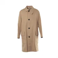 エルメス レザー×コットン×キュプラ トレンチコート 20AW ベージュ×ブラウン ＡＢランク