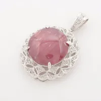 ノンブランド スターサファイア ダイヤ ネックレストップ K18WG Ｂランク