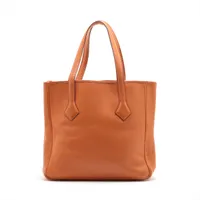 エルメス ヴィクトリアカバス トリヨンクレマンス オレンジ シルバー金具