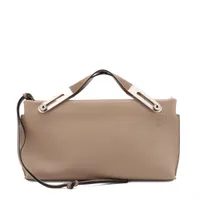 ロエベ ミッシー　スモール レザー 2WAYショルダーバッグ ブラウン