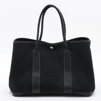 エルメス ガーデンパーティ38 MM ブッフル×トワルオフィシエ ブラック シルバー金具