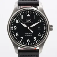 IWC パイロットウォッチ マークⅩⅧ IW327001 SS×革 AT 黒文字盤 ＡＢランク