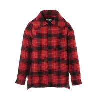 バレンシアガ コットン×ポリエステル 中綿ジャケット 18年 レッド×ブラック ＡＢランク