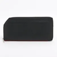 カミーユフォルネ リザード ラウンドジップウォレット ブラック AB