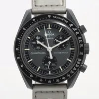 オメガ×スウォッチ スピードマスター ミッショントゥ マーキュリー SO33A100 CE×ナイロン QZ グレー文字盤