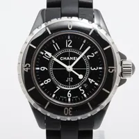 シャネル J12 H0682 SS×CE QZ 黒文字盤