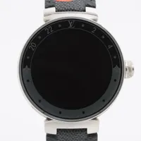 ルイ・ヴィトン タンブールホライゾン QA050 SS×革 QZ デジタル文字盤