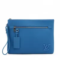 ヴィトン LVアエログラム テイクオフ ポーチ M82270 ブルー