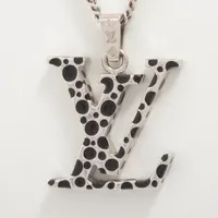 ヴィトン×草間彌生 LV × YK ペンダント LV インフィニティ ドット M01089 GP ネックレス DI4262 シルバー Ｂランク