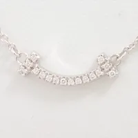 ティファニー Tスマイル マイクロ ダイヤ ネックレス 750(WG)