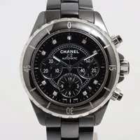 シャネル J12 クロノグラフ H2419 SS×CE AT 黒文字盤