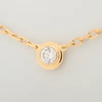 カルティエ ダムール SM ダイヤ ネックレス 750(YG)