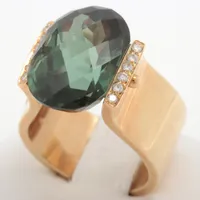 ビービージー 色石 ダイヤ リング 750(YG)