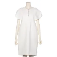 ヨーコチャン ポリエステル×レーヨン ワンピース 38 ホワイト