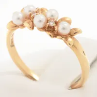 タサキ パール ダイヤ リング K18(YG)