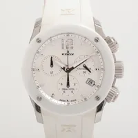 エドックス クラスワン 10411 SS×ラバー QZ 白文字盤