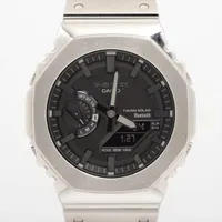 カシオ GM-B2100 SS ソーラー 黒文字盤 Ｂランク