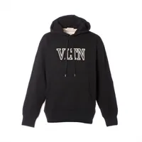 ヴァレンティノ コットン パーカー VLTN ブラック×ホワイト ＳＡランク