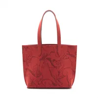 エルメス カリミMM フェルト×レザー レッド シルバー金具