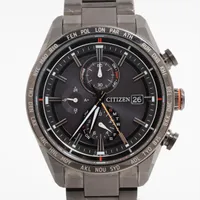 シチズン アテッサ エコドライブ AT8185-62E TI ソーラー 黒文字盤