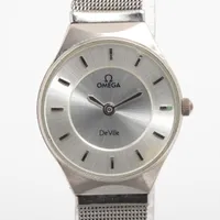 オメガ デヴィル SS×社外SS QZ シルバー文字盤