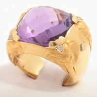 カレライカレラ アメジスト ダイヤ リング 750(YG)